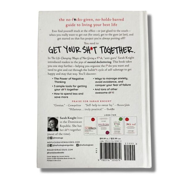 Get Your Sh*t Together by Sarah Knight Hardcover Self-Help Book 2016 - Picture 2 of 5